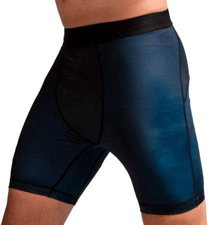 Hayabusa Geo Vale Tudo Shorts BK/Blue image 2