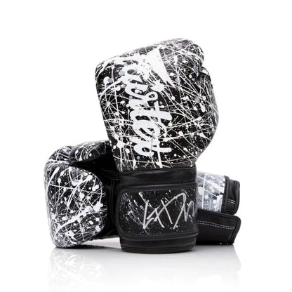 Fairtex Microfiber Gloves - Art collections - Black/White Painter image 2