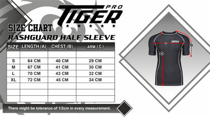 MMA Rash Guard Solid BLK Short Sleeve image 4