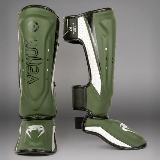 Venum Elite Evo Shinguards - Khaki/Silve image 0