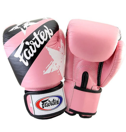 Boxing Gloves in Leather National Print Pink