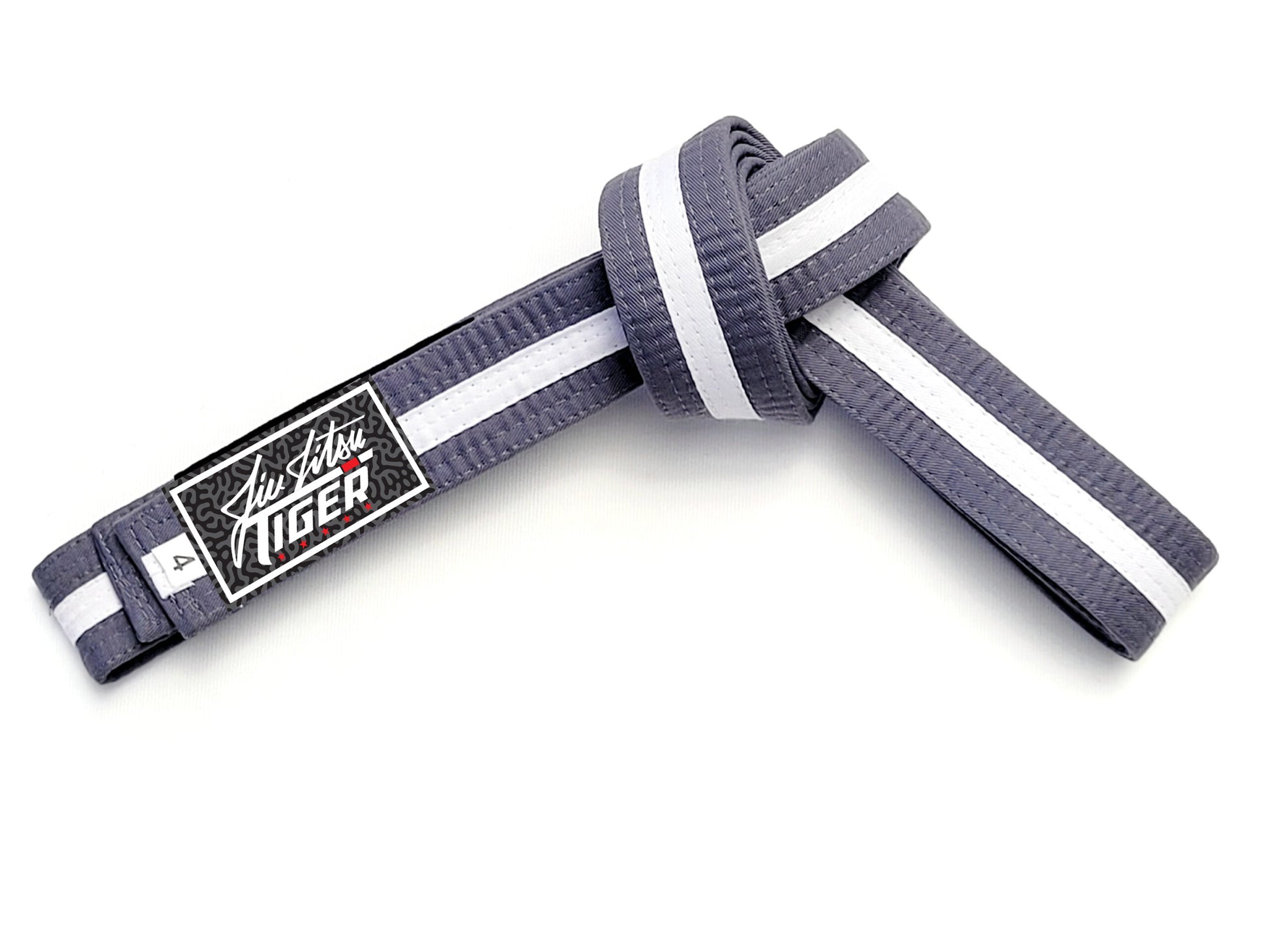 Grappling Jiu Jitsu Stripe Sleeve Belts Grey/white image 2