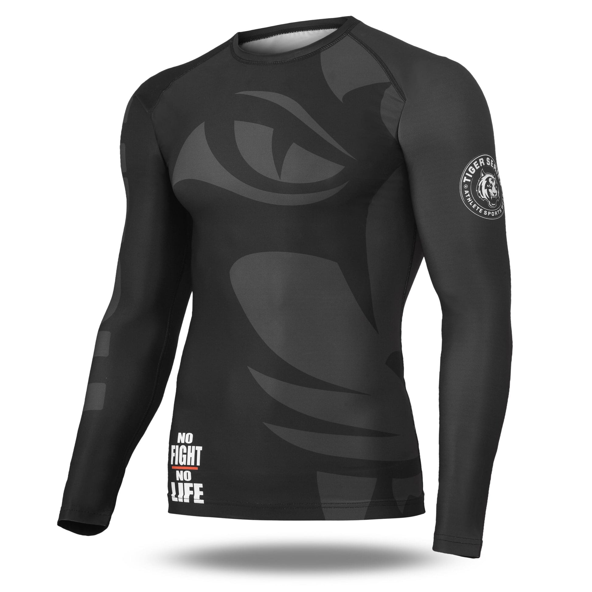Long Sleeve Skin Fitted Rash guards Matt BLK image 0