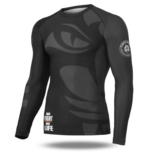 Long Sleeve Skin Fitted Rash guards Matt BLK image 0