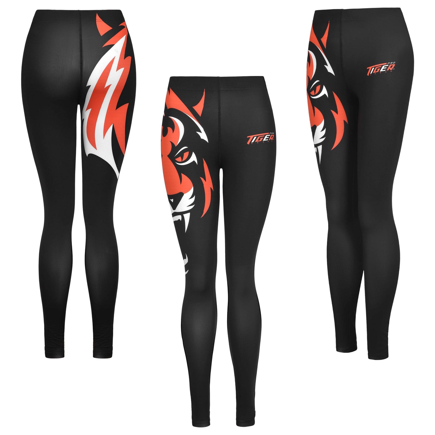 Women’s High Rise Leggings BK/Ornage image 0