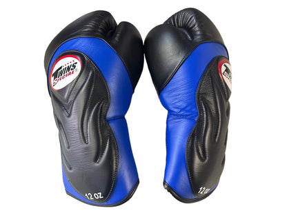 Twins Special Embossed Sparring Gloves BLACK/BLUE image 4