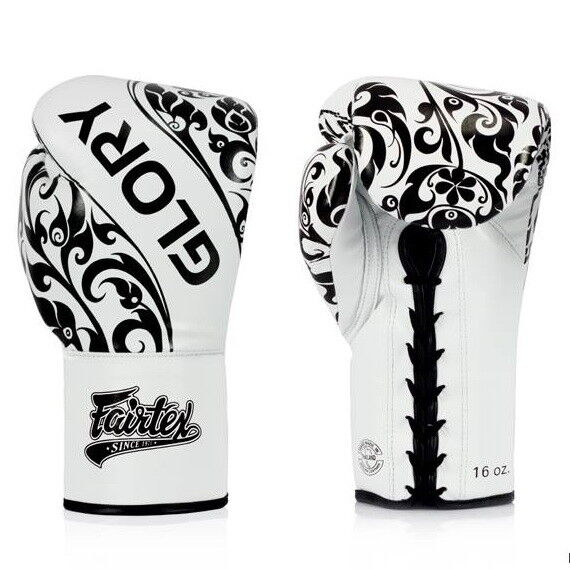 Boxing Gloves in Leather Limited Edition Glory Black/White