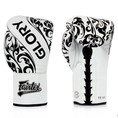 Boxing Gloves in Leather Limited Edition Glory Black/White